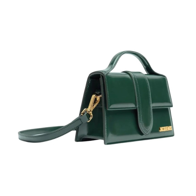 Jacquemus Le grand bambino leren handtas Jacquemus Groen Le Grand Bambino Leren Handtas large