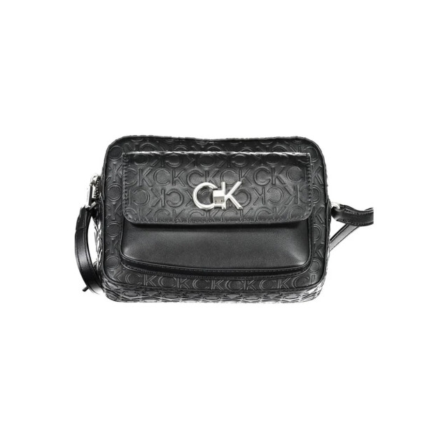 Calvin Klein Handtas van gerecycled polyester Calvin Klein Zwarte Handtas van Gerecycled Polyester large