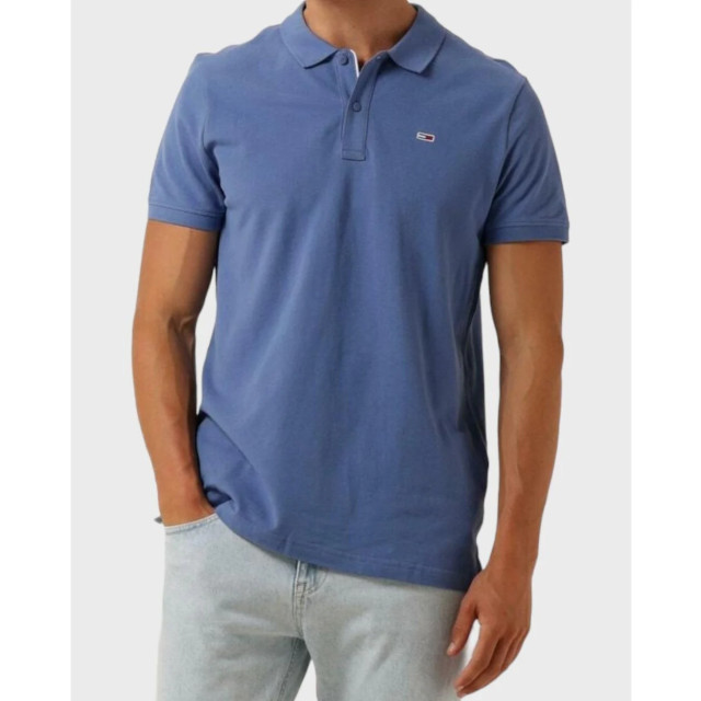 Tommy Hilfiger Tommy hilfiger polo Tommy Hilfiger Blauw Slim Palet Polo large