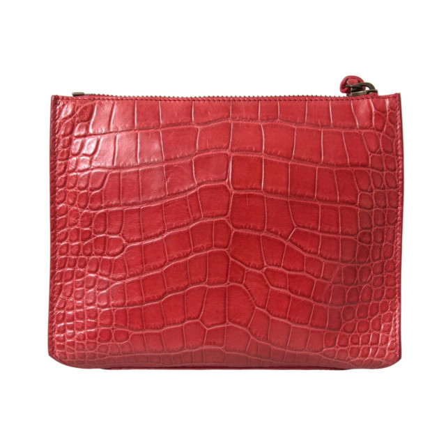 Balenciaga Alligatorleer tas Balenciaga Rood Alligatorleer Clutch Tas large