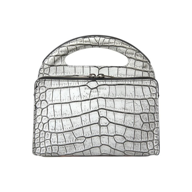 Balenciaga Metallic alligator leren mini tas Balenciaga The Wang Alligator Leren Mini Tas large