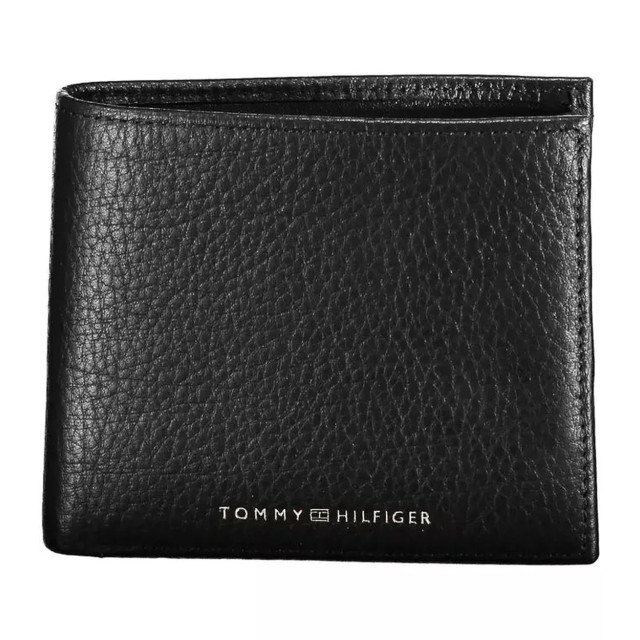 Tommy Hilfiger Luxe leren portemonnee Tommy Hilfiger Luxe Zwarte Leren Portemonnee large