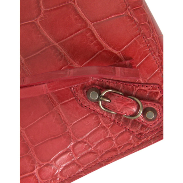 Balenciaga Alligatorleer tas Balenciaga Rood Alligatorleer Clutch Tas large