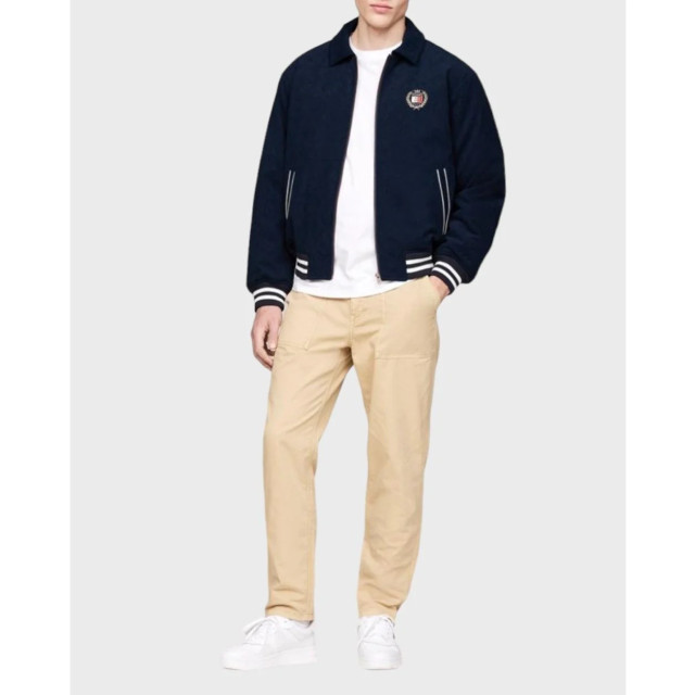 Tommy Hilfiger Tommy hilfiger tussenjas heren Tommy Hilfiger Blauw Relaxed Letterman Tussenjas Heren large