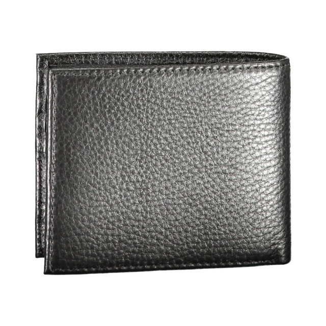 Tommy Hilfiger Stijlvolle leren bifold portefeuille Tommy Hilfiger Stijlvolle Zwarte Leren Bifold Portefeuille large