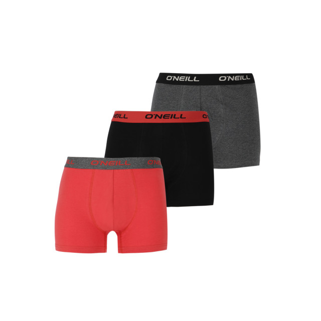 O'Neill Heren boxershorts trunks rood/grijs/zwart 3-pack 900113-7017 large