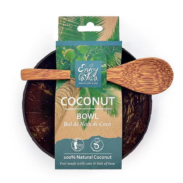 Furnilux Kokoskommen met eetlepel set van 2 handgemaakt geschenkdoos 3014989 large