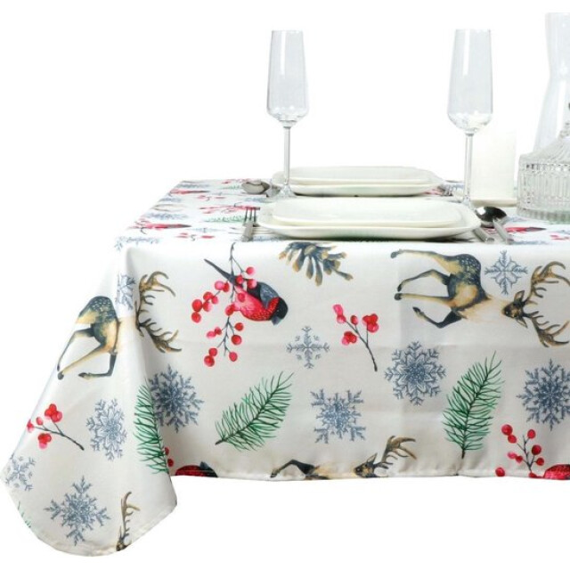 Unique Living Kerst kerstmis tafellaken/tafelkleed 150 x 230 cm 3014447 large