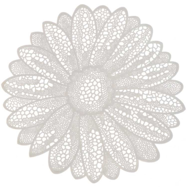 Unique Living placemat flower 38cm Ø white 3014544 large