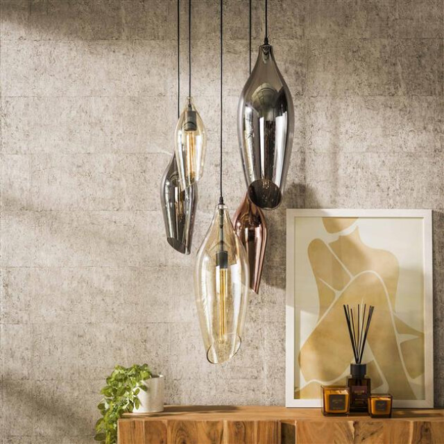 Hoyz hanglamp 5l getrapt cocoon mix glass - 2999899 large