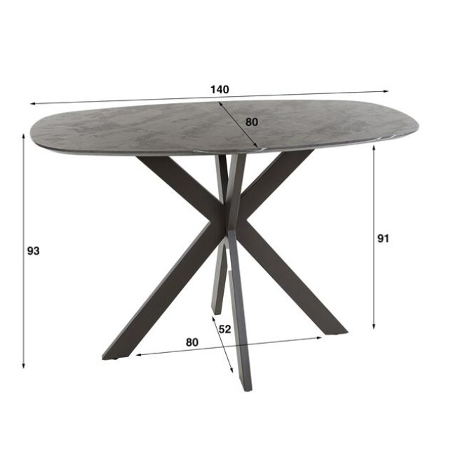 Hoyz bartafel kruisframe deens ovaal 3d bruin 3178857 large