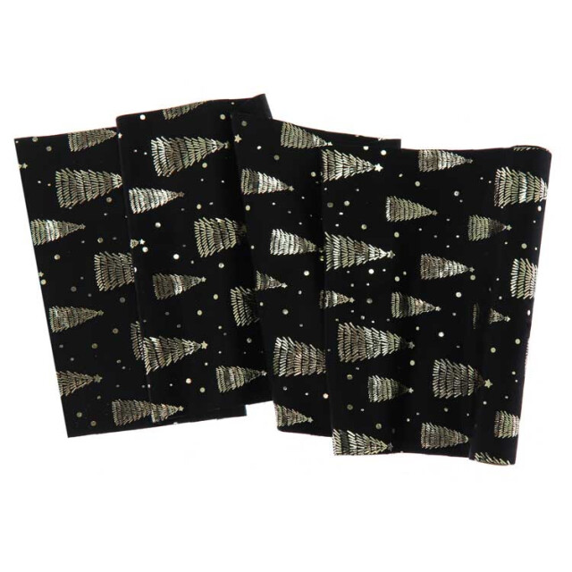 Unique Living decofabric xmas tree 28x300cm black 3014515 large
