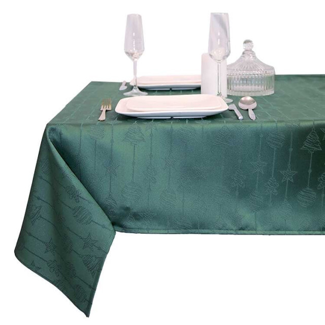Unique Living tafelkleed raula dark green 145x250cm 3015577 large