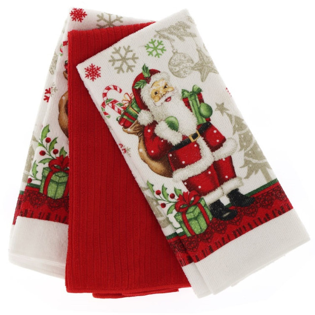 Unique Living handdoekset jilly 38x63cm santa and gifts 3014594 large