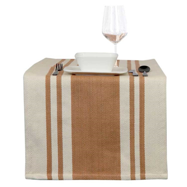 Unique Living tafelloper olena 45x150cm camel 3014578 large