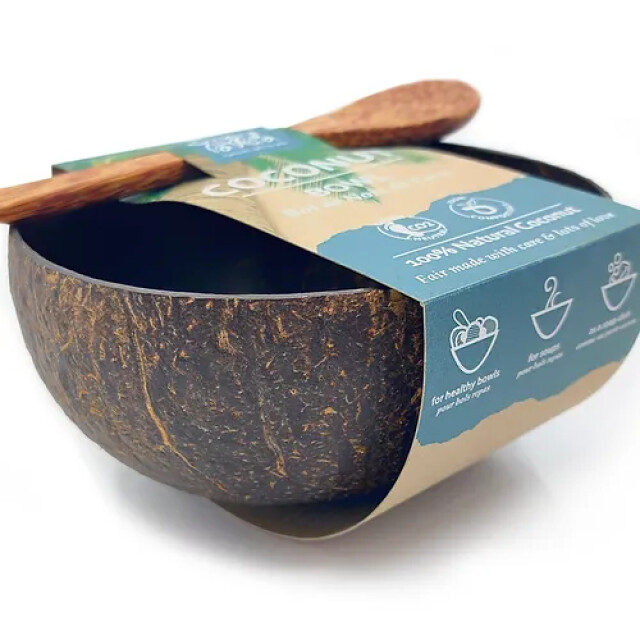 Furnilux Kokoskommen met eetlepel set van 2 handgemaakt geschenkdoos 3014989 large