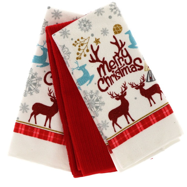 Unique Living handdoekset jilly 38x63cm merry xmas 2988782 large