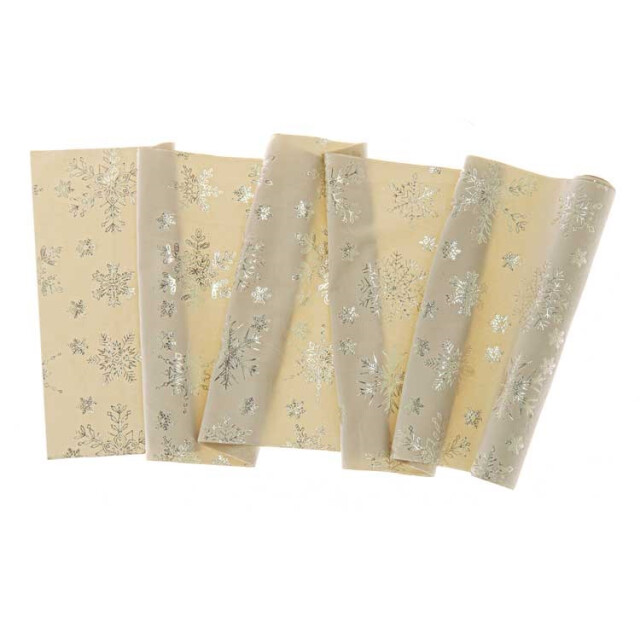 Unique Living decofabric ice crystal 28x300cm ivory 3014518 large