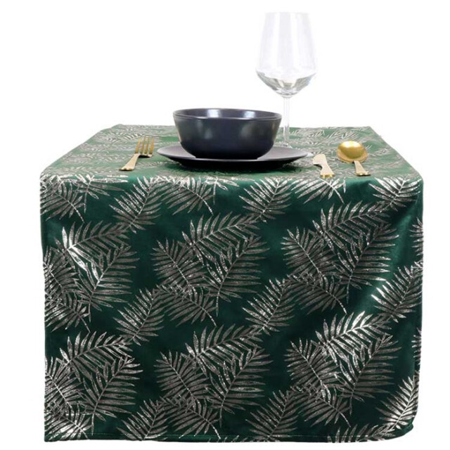 Unique Living | tafelloper sid 45x150cm dark green 3014418 large