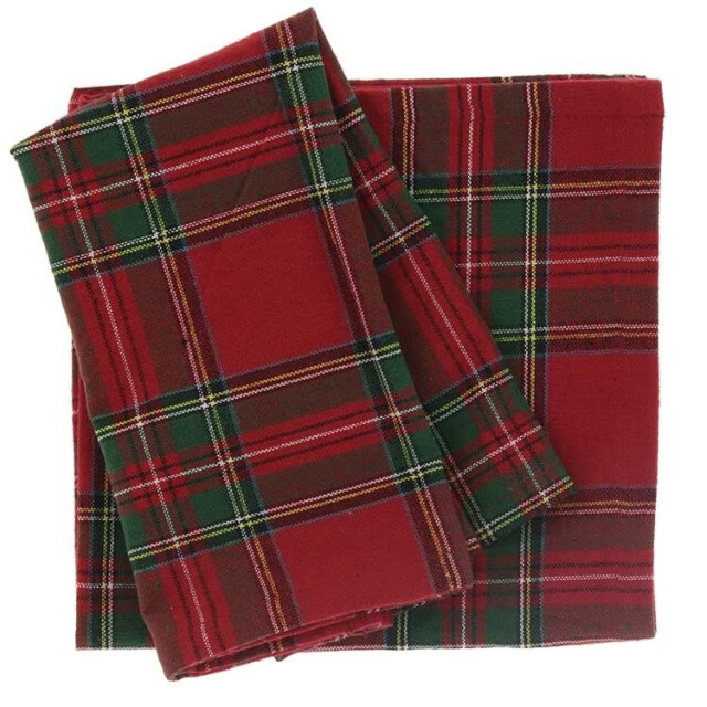 Unique Living servet xmas tartan red 40x40cm 3013972 large