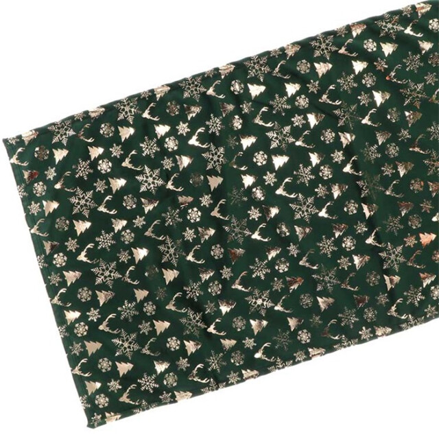 Unique Living | tafelloper bernt 45x150cm dark green 3014396 large