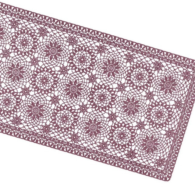 Unique Living | tafelloper amira vinyl 40x150cm cassis 3014363 large