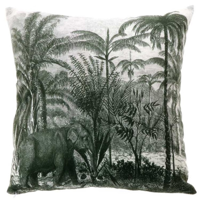 Unique Living | kussen exotic print z/w 45x45cm dessin 2 | kussen woonkamer of 3014133 large