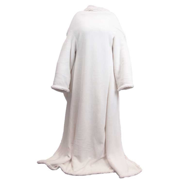 Unique Living plaid lars met mouwen dove white -140x180cm 2995321 large