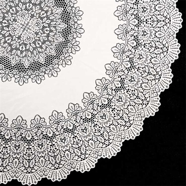 Unique Living | tafelkleed amira vinyl 152cm Ø white 3014316 large