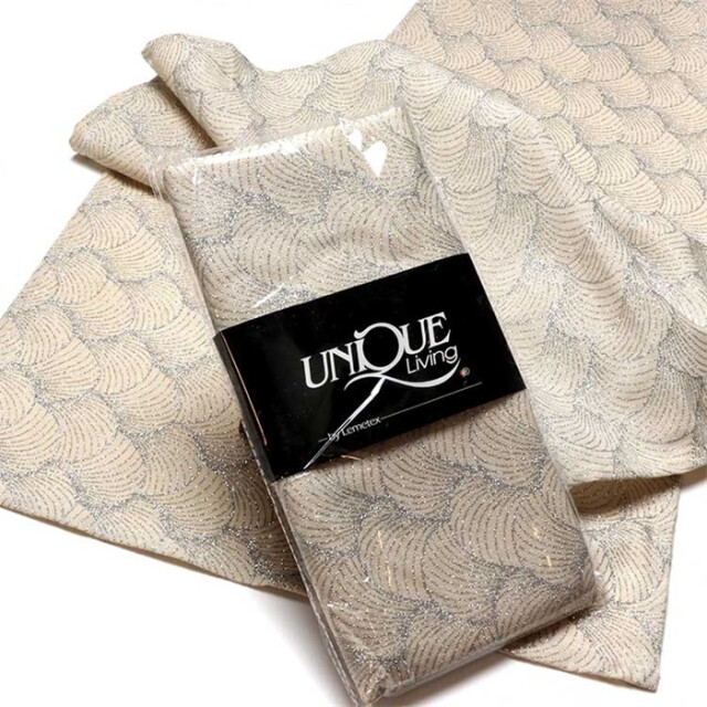 Unique Living | tafelloper linna 45x150cm silver 3014402 large