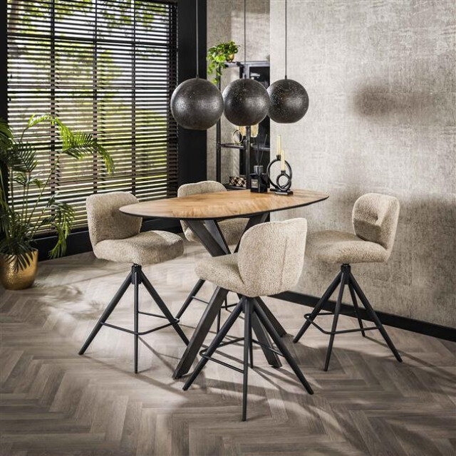 Hoyz bartafel 140 organisch gerecycled teakhout fineer 3178859 large