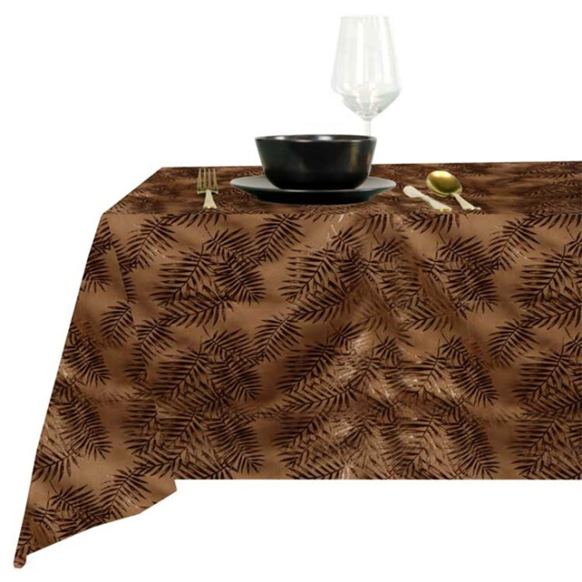 Unique Living | tafelkleed sid 150x300cm leather brown 3014430 large
