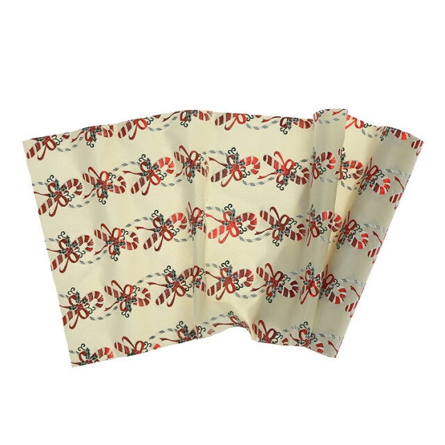 Unique Living decofabric candy cane dove white 28x300cm 3014016 large