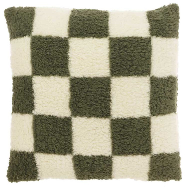 Unique Living sierkussen check winter green -53x53cm 2995184 large