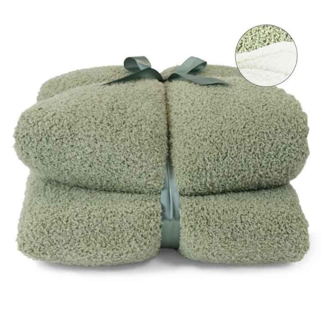 Unique Living plaid douwe tea green -150x200cm 2995101 large