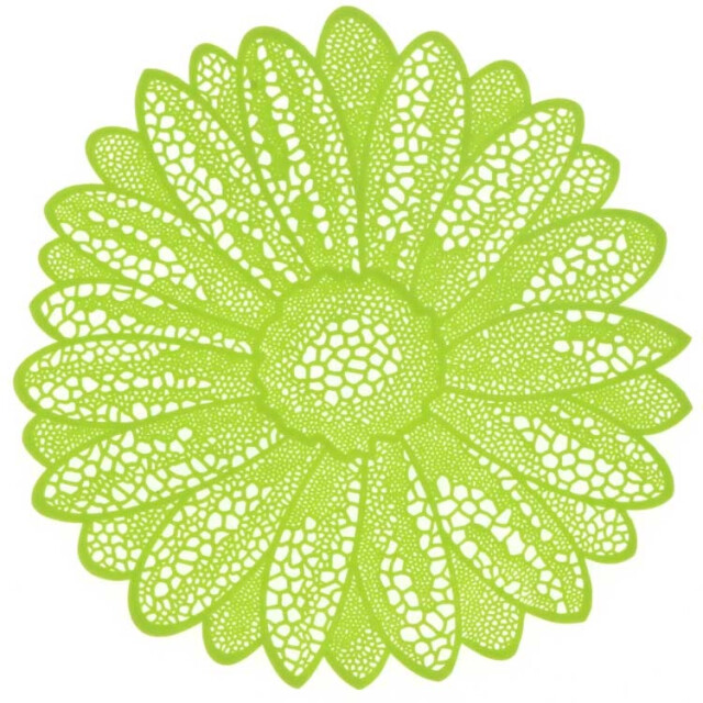 Unique Living placemat flower 38cm Ø lime 3014542 large