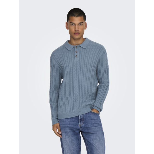 Only & Sons Onsflynn reg 5 pbt struc ls polo kn raf 5359.33.0002 large