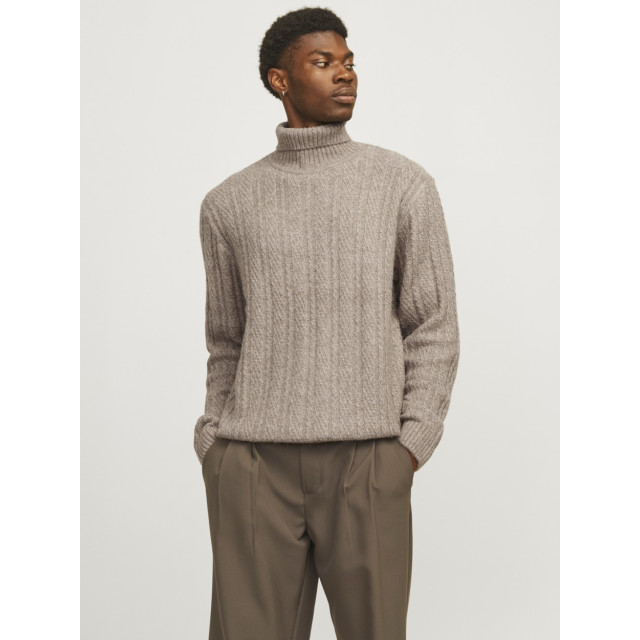 Jack & Jones Jprblatrent knit cable roll neck bf taupe 5219.77.0043 large