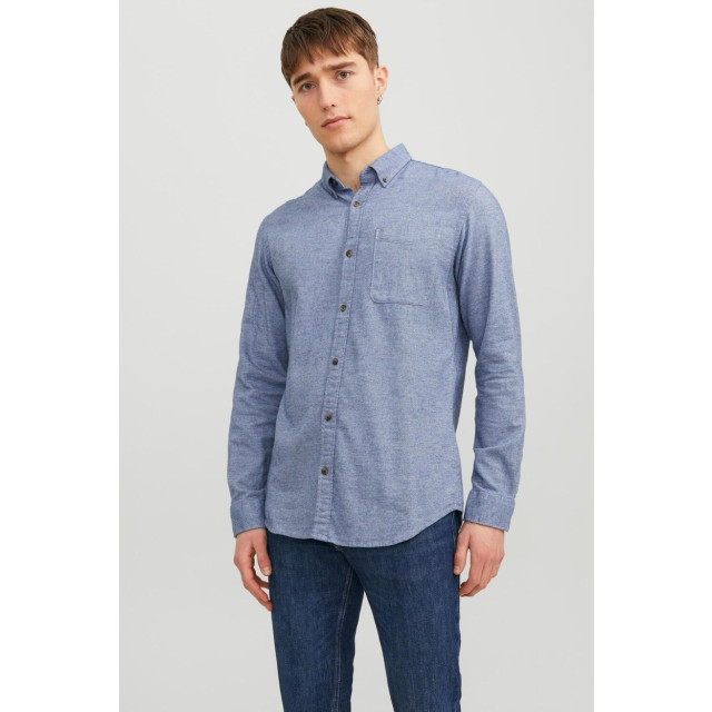 Jack & Jones Jjeclassic melange shirt ls sn blue denim 5309.35.0006 large