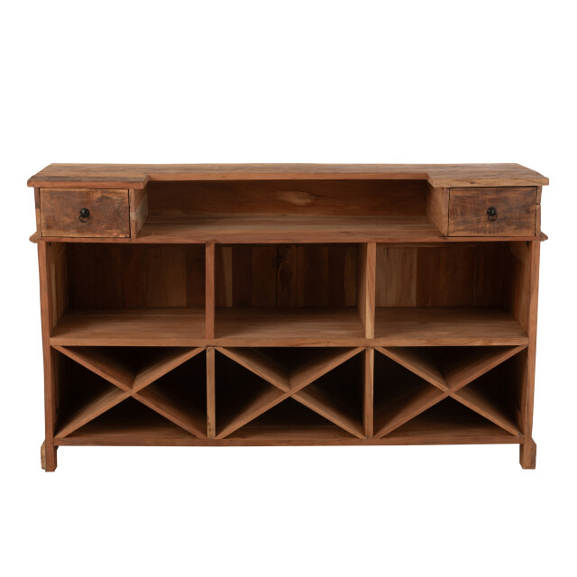 J-Line bar 2 lades gerecycleerd hout 180x55x106cm 3002298 large