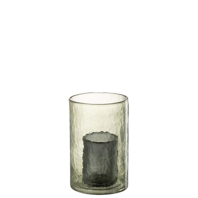 J-Line theelichthouder dubbel glas small 12.5x12.5x20.5cm 3009505 large