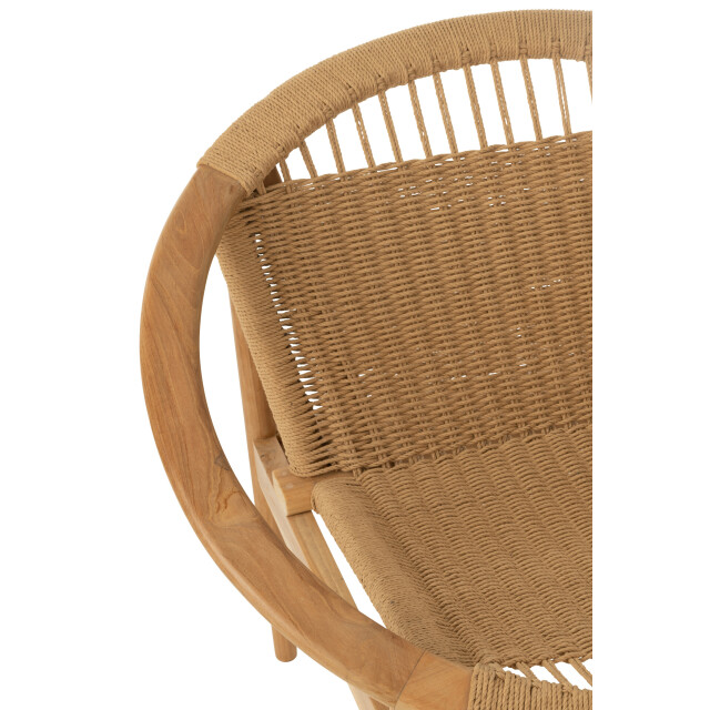 J-Line stoel rond teak hout 90x90x70cm 3001953 large