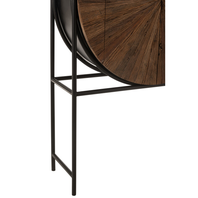 J-Line bar shanil gerecycleerd hout/mdf /zwart 105x38x160cm 3002329 large