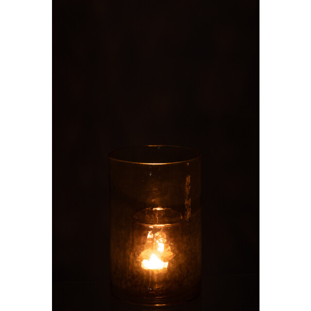 J-Line theelichthouder dubbel glas small 12.5x12.5x20.5cm 3009505 large