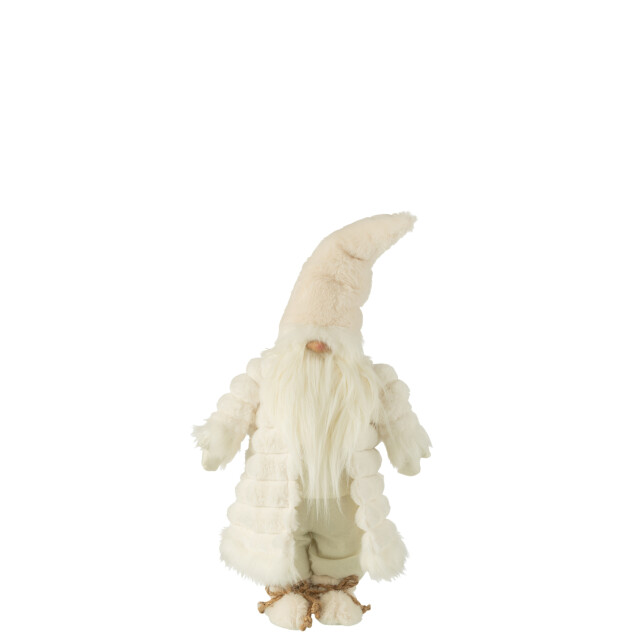 J-Line kabouter gewatteerde jas textiel creme/bruin small 25x18x64cm 3009607 large