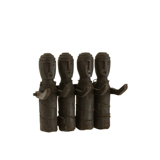 J-Line kapstok puppets hout 25x5x20cm 3009215 large