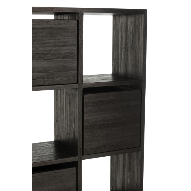 J-Line kast met lades gerecycleerd teak 100x30x158cm 3001936 large