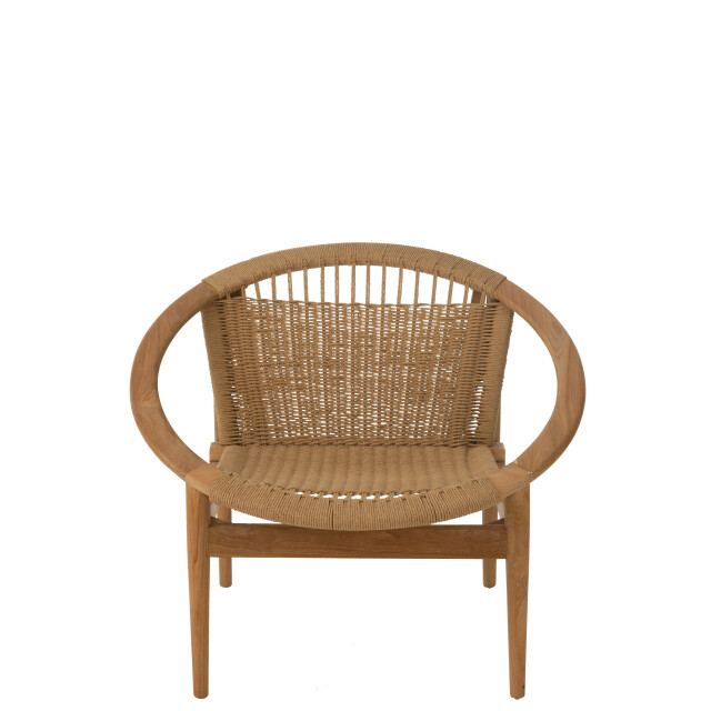 J-Line stoel rond teak hout 90x90x70cm 3001953 large