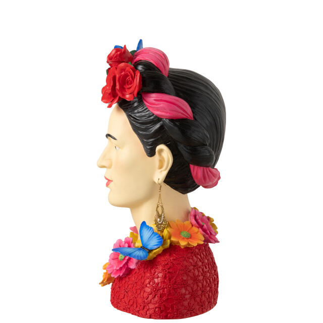 J-Line buste frida kahlo polyresine large 31x20.5x40cm 3009201 large