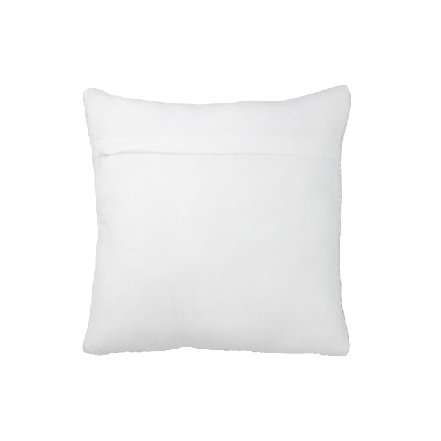 J-Line kussen metaalachtig polyester zilver 45x45x10cm 3001878 large